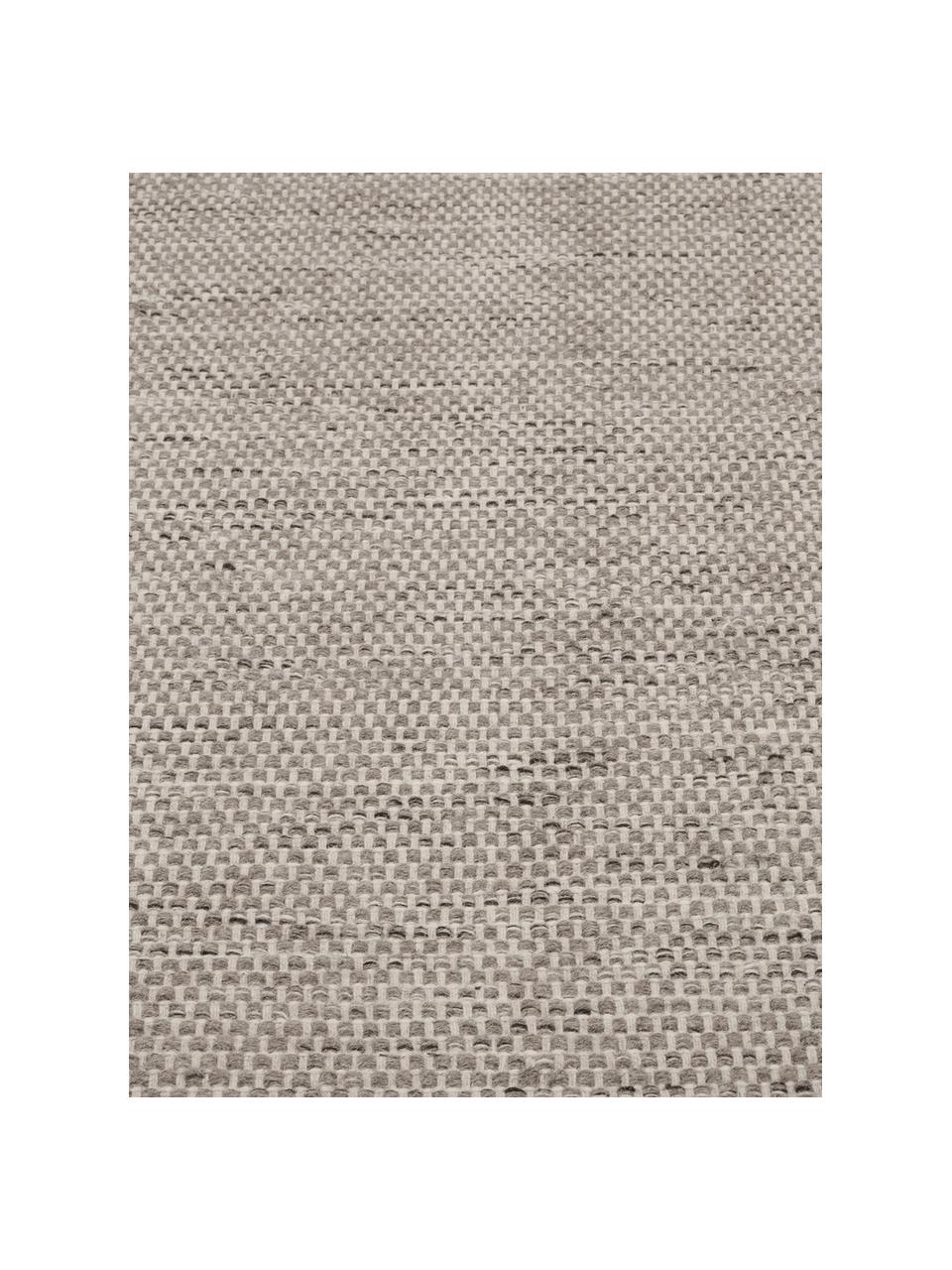 Handgewebter Wollteppich Asko in Grautönen, Flor: 90% Wolle, 10% Baumwolle, Hellgrau, Grau, B 170 x L 240 cm (Grösse M)