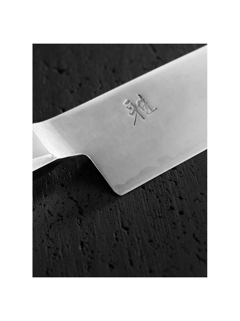 Nôž Nakiri Miyabi, Odtiene striebornej, tmavé drevo, D 33 cm