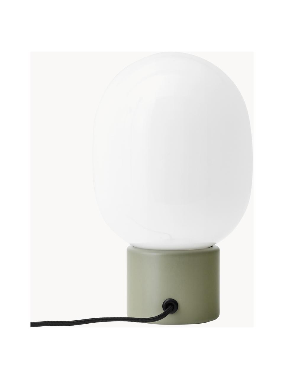 Lampe à poser avec port USB JWDA, intensité lumineuse variable, Blanc, vert sauge, noir, Ø 17 x haut. 29 cm