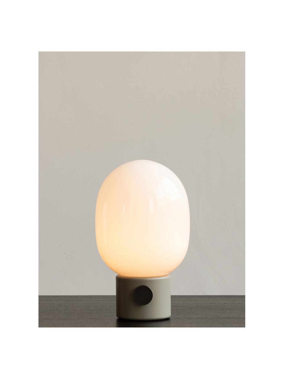 Malá stmívatelná stolní lampa JWDA, V 29 cm, Bílá, šalvějově zelená, černá, Ø 17 cm, V 29 cm