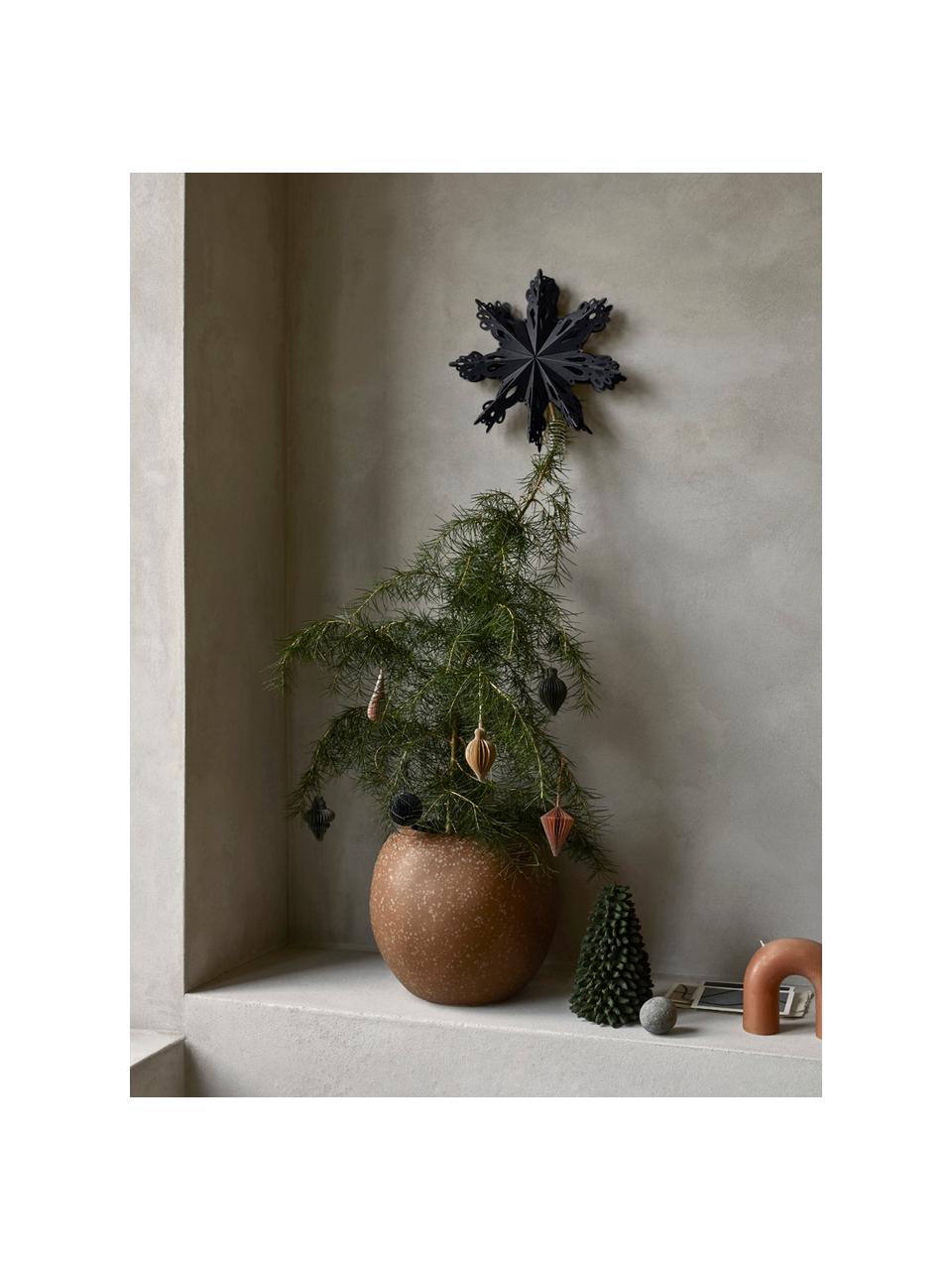Puntale albero di Natale Christmas, Carta, metallo, Blu scuro, dorato, Ø 30 cm
