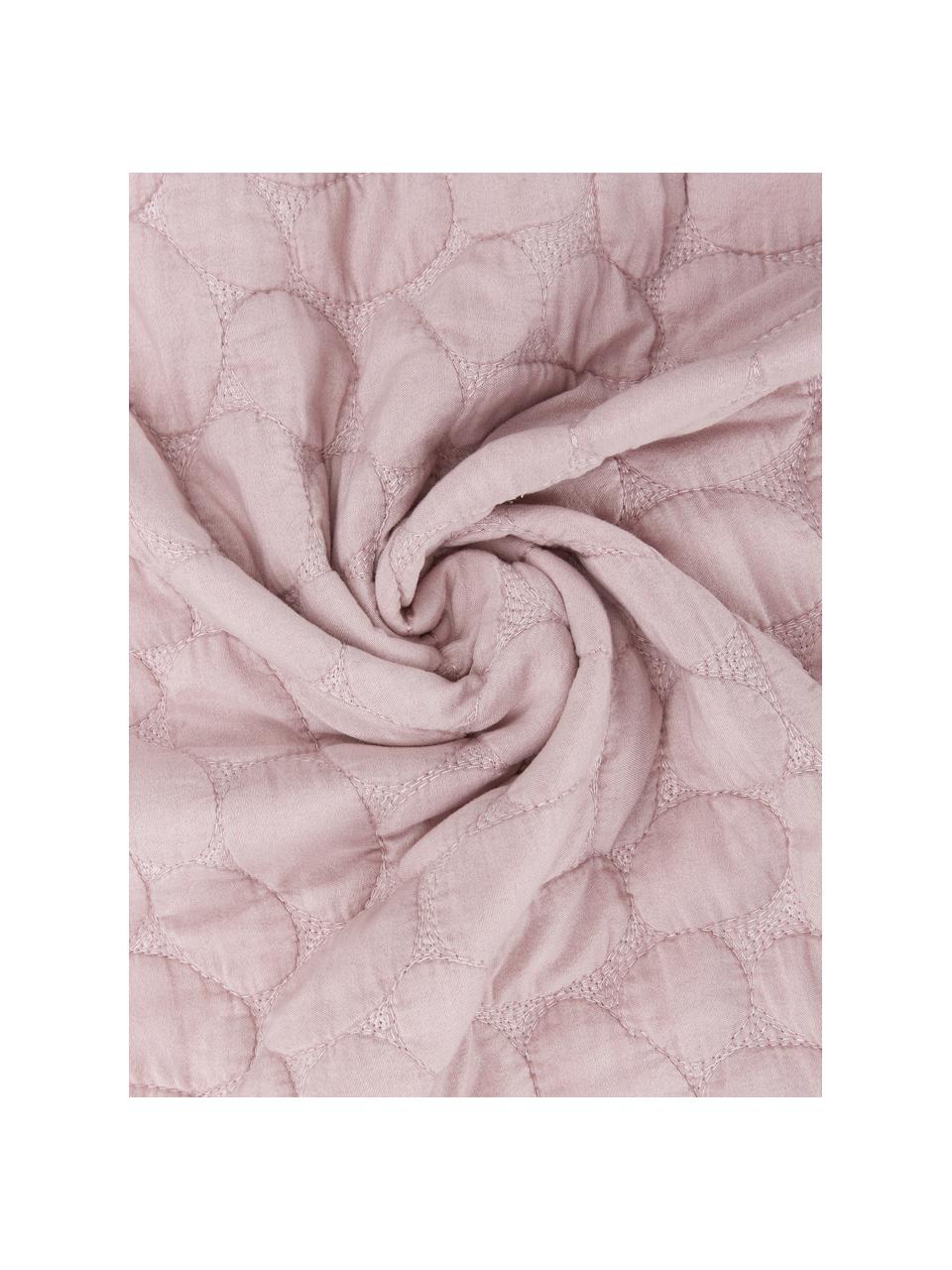 Couvre-lit rose matelassé Mailey, 100 % polyester, Rose, larg. 150 x long. 250 cm (pour lits jusqu'à 100 x 200 cm)