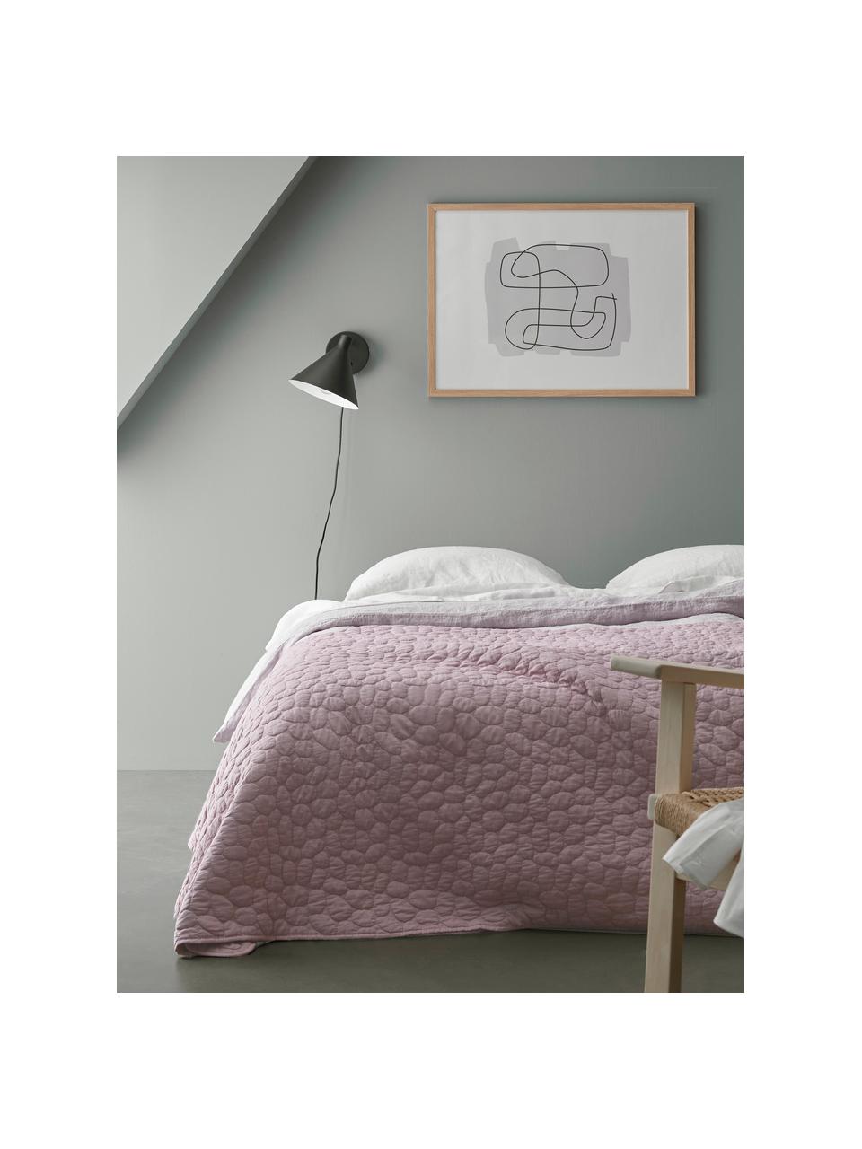 Prešívaný prehoz Mailey, 100 % polyester, Bledoružová, Š 150 x D 250 cm (pre postele do 100 x 200 cm)