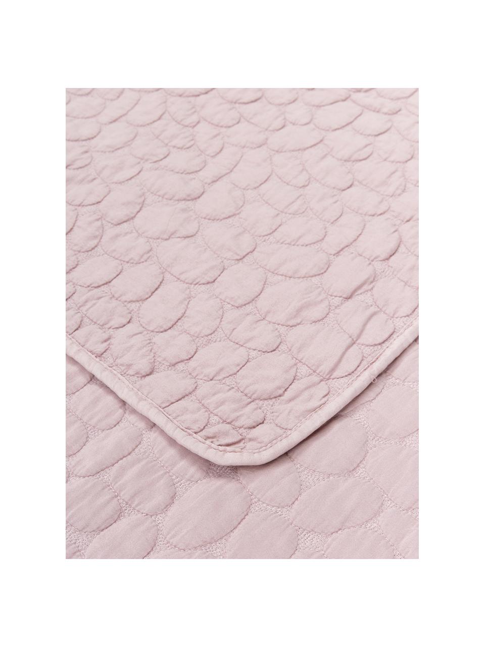 Couvre-lit rose matelassé Mailey, 100 % polyester, Rose, larg. 150 x long. 250 cm (pour lits jusqu'à 100 x 200 cm)