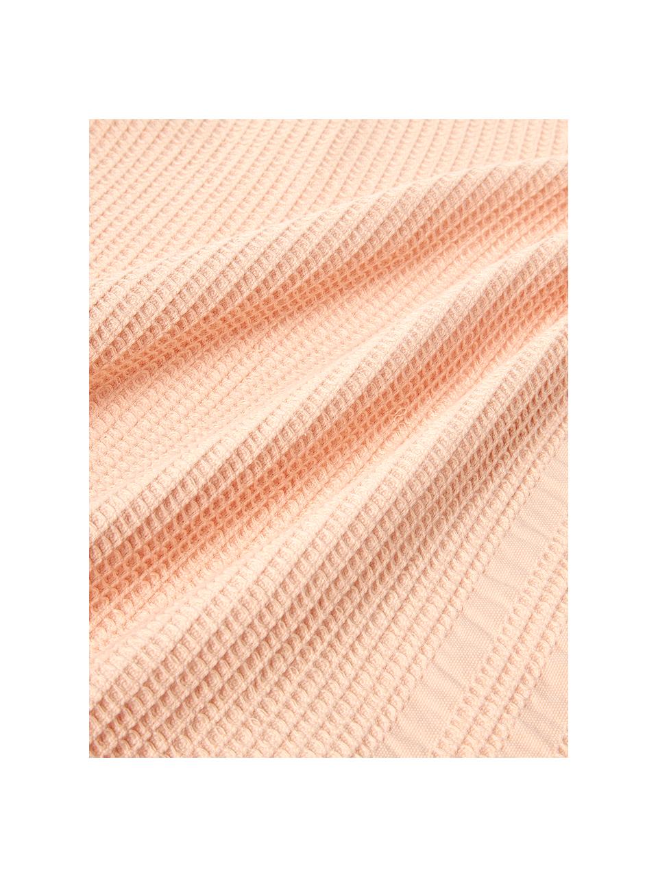 Waffelpiqué-Handtuch Yara, in verschiedenen Grössen, Peach, Handtuch, B 50 x L 100 cm, 2 Stück