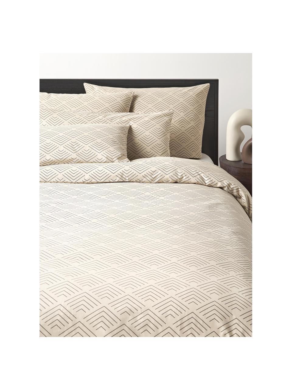 Funda nórdica de algodón estampado Milano, Beige, Cama 150/160 cm (240 x 220 cm)