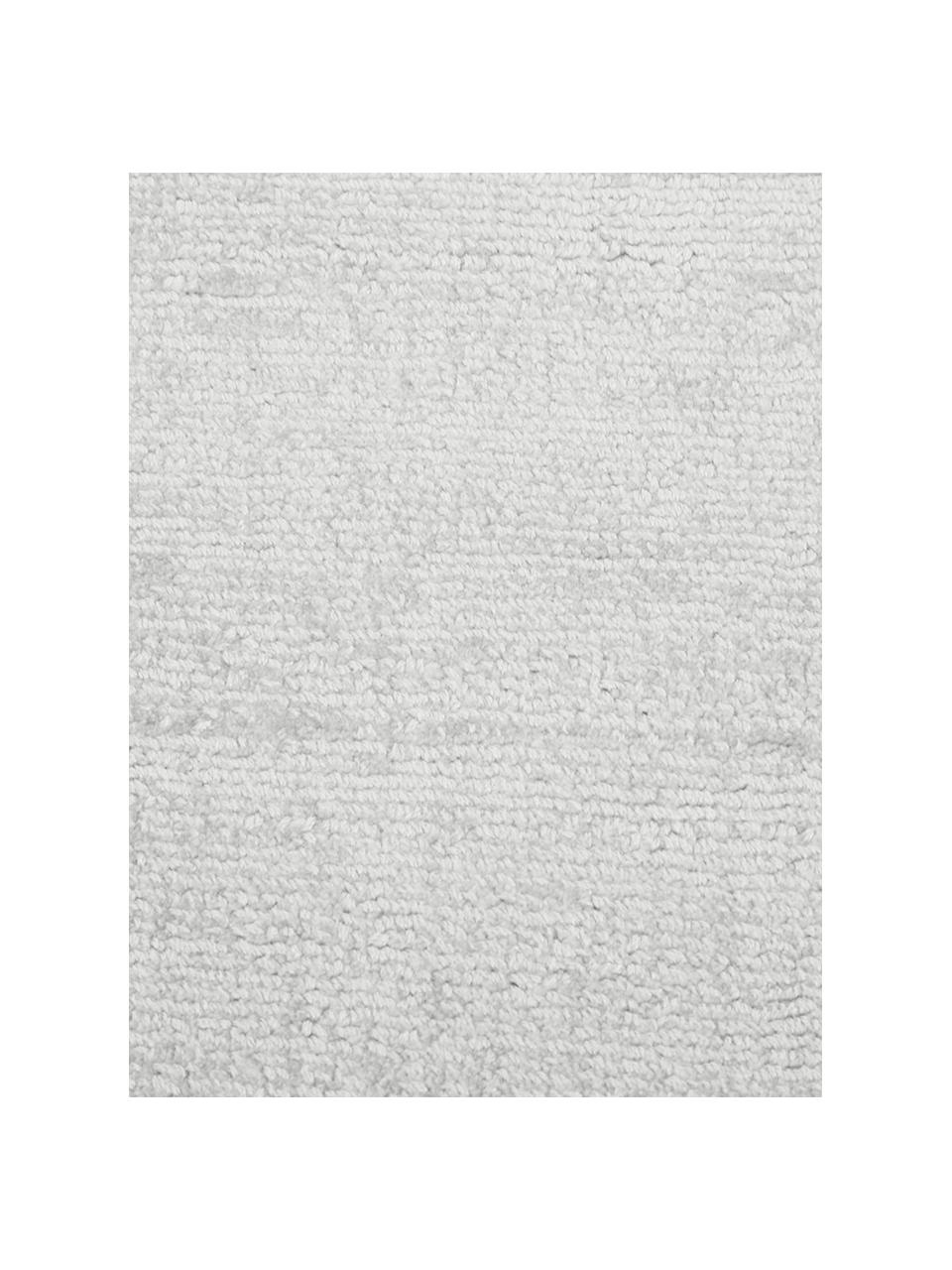 Alfombra redonda artesanal de viscosa Jane, Parte superior: 100% viscosa, Reverso: 100% algodón El material , Gris plata, Ø 250 cm (Tamaño XL)