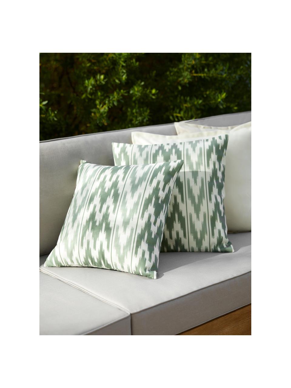 Housse de coussin de jardin motif ikat Maillot, 100 % acrylique

Le matériau est certifié STANDARD 100 OEKO-TEX®, 2016OK0494, Vert sauge, larg. 40 x long. 40 cm