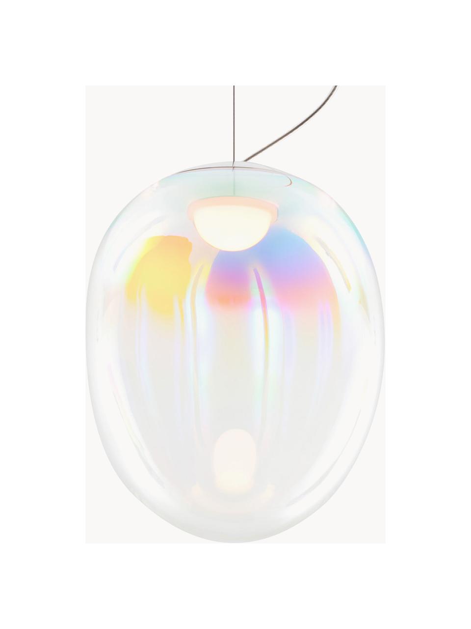 Lampa wisząca LED ze szkła dmuchanego z funkcją przyciemniania Stellar Nebula, Transparentny, Ø 16 x W 21 cm