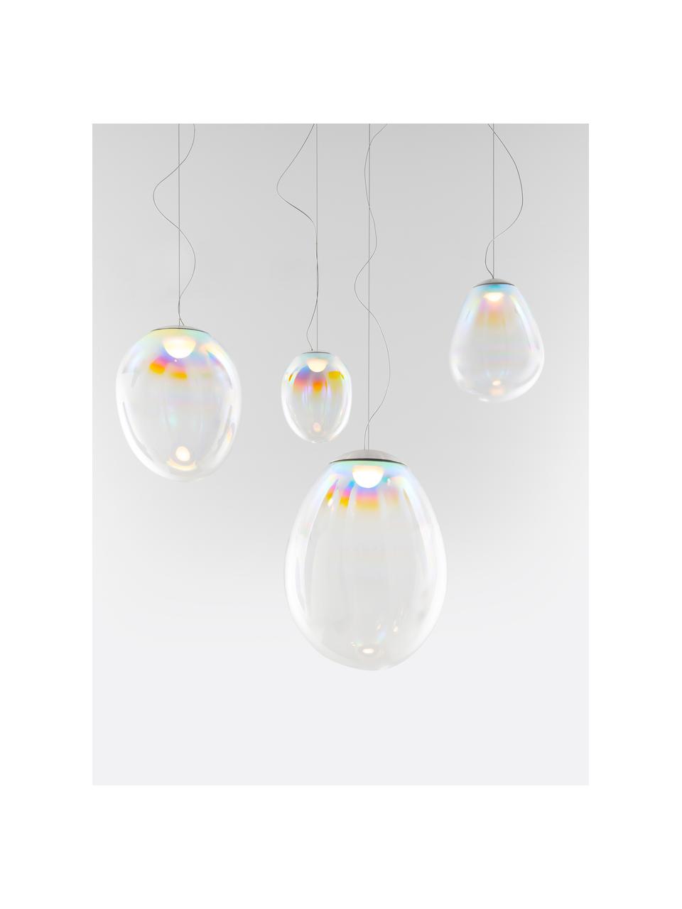 Lampa wisząca LED ze szkła dmuchanego z funkcją przyciemniania Stellar Nebula, Transparentny, Ø 16 x W 21 cm