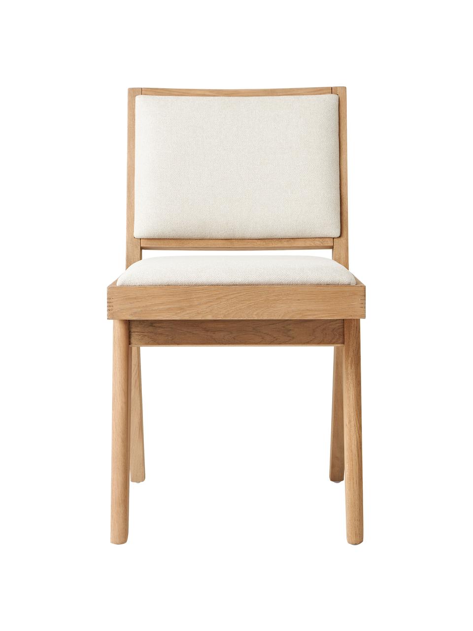 Chaise rembourrée Sissi, Bois clair avec garnissage, larg. 46 x prof. 56 cm