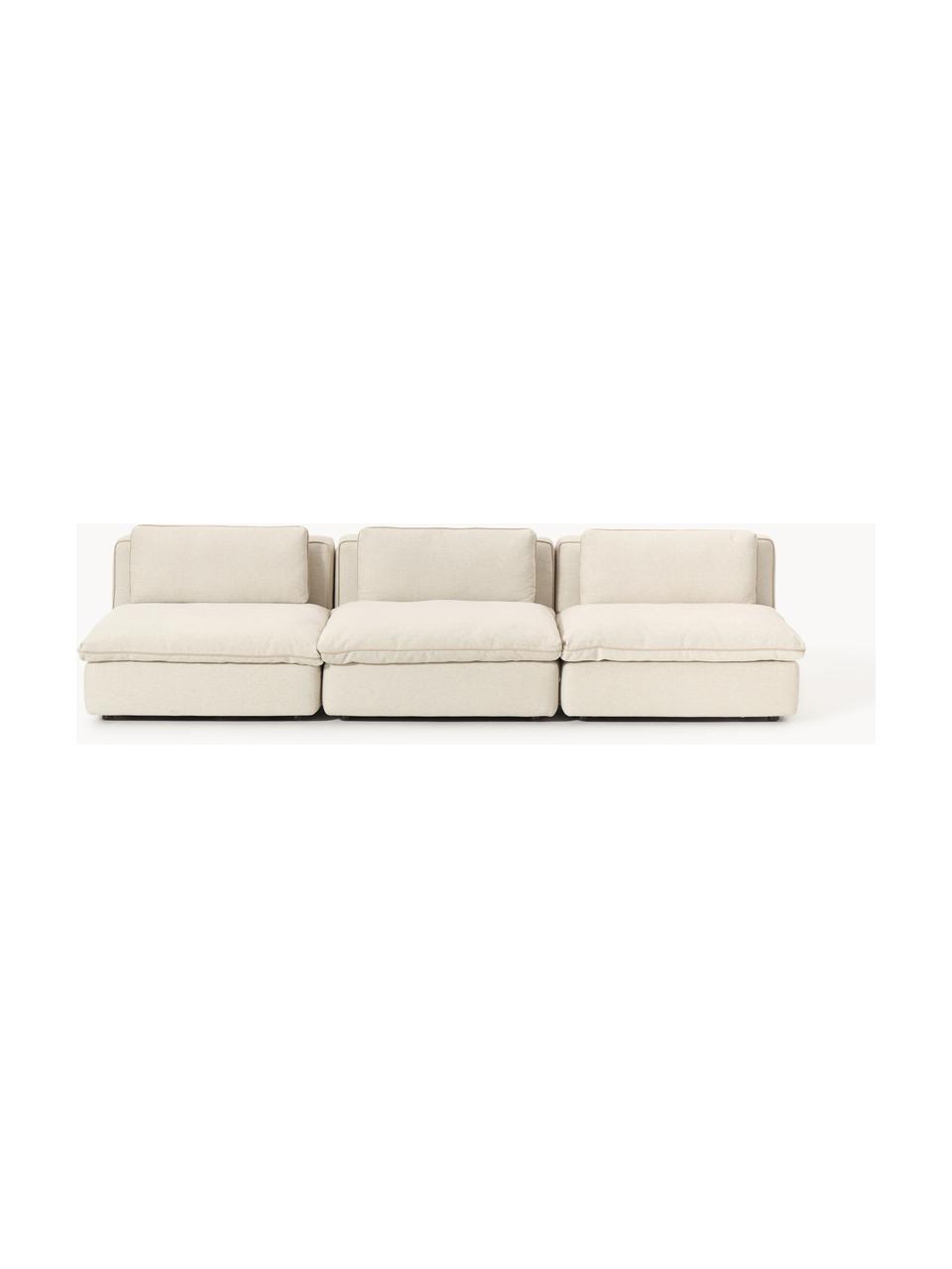 Modulares Sofa Felix (3-Sitzer), Bezug: 100 % Polyester Der strap, Gestell: Massives Kiefern- und Fic, Füße: Kunststoff Dieses Produkt, Webstoff Hellbeige, B 300 x T 110 cm