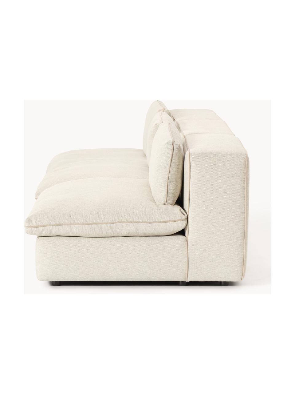 Modulares Sofa Felix (3-Sitzer), Bezug: 100 % Polyester Der strap, Gestell: Massives Kiefern- und Fic, Füße: Kunststoff Dieses Produkt, Webstoff Hellbeige, B 300 x T 110 cm