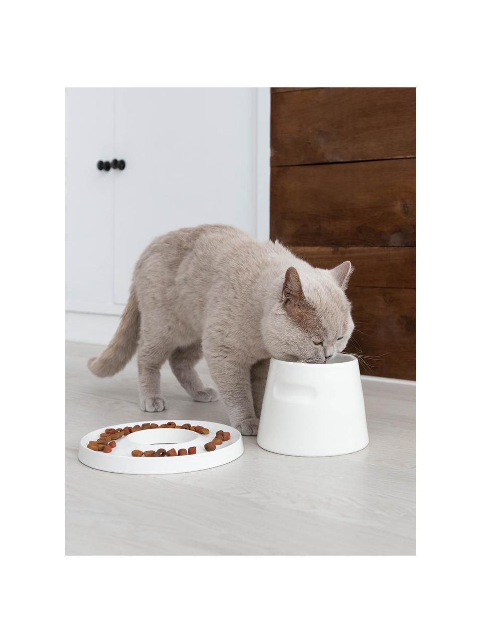 Gamelle en porcelaine pour animaux domestiques Tower, Porcelaine, Blanc, Ø 12 x haut. 16 cm