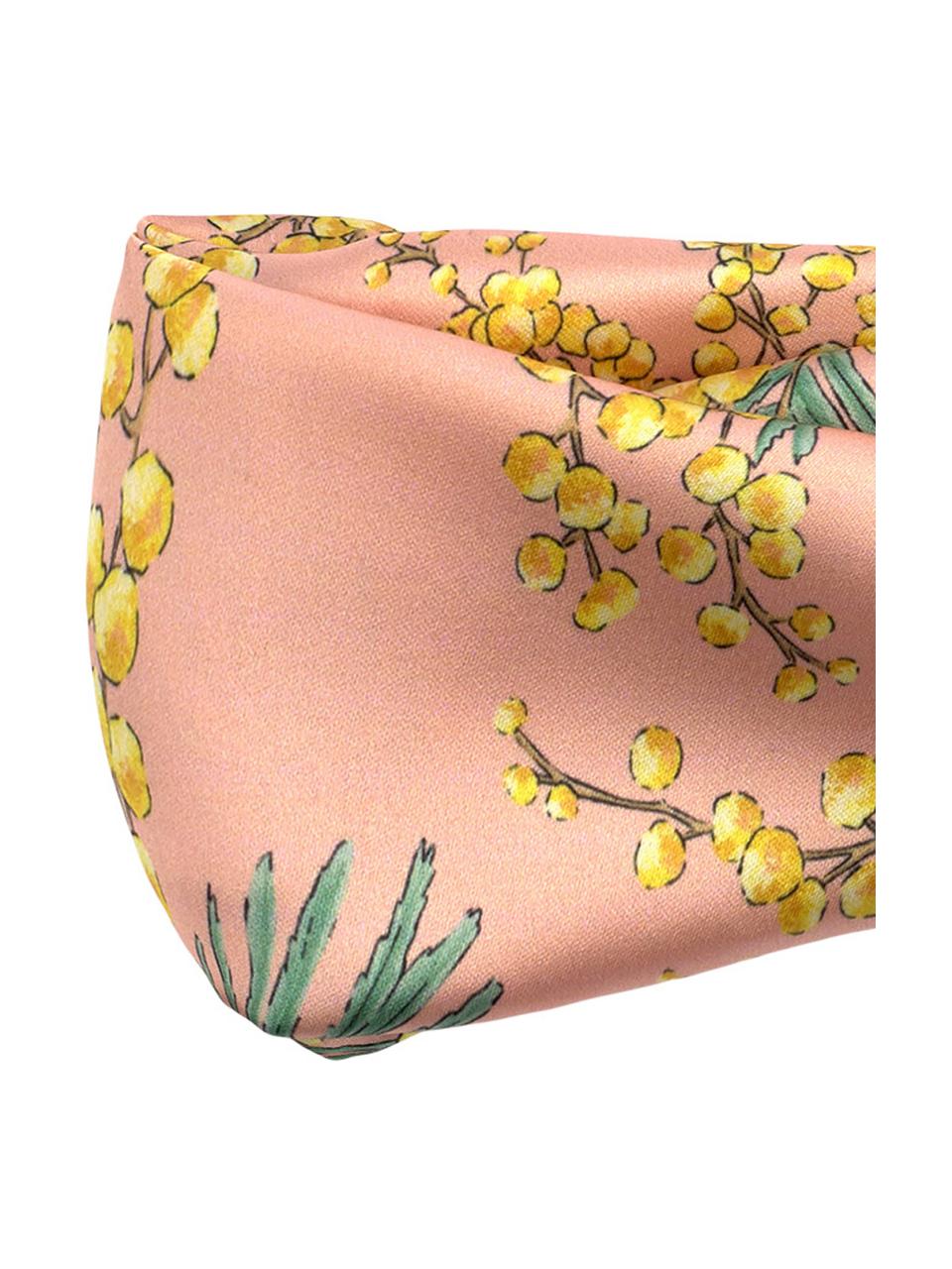 Stirnband Mimosa, Webart: Satin, Rosa, Gelb, Grün, Ø 29 cm