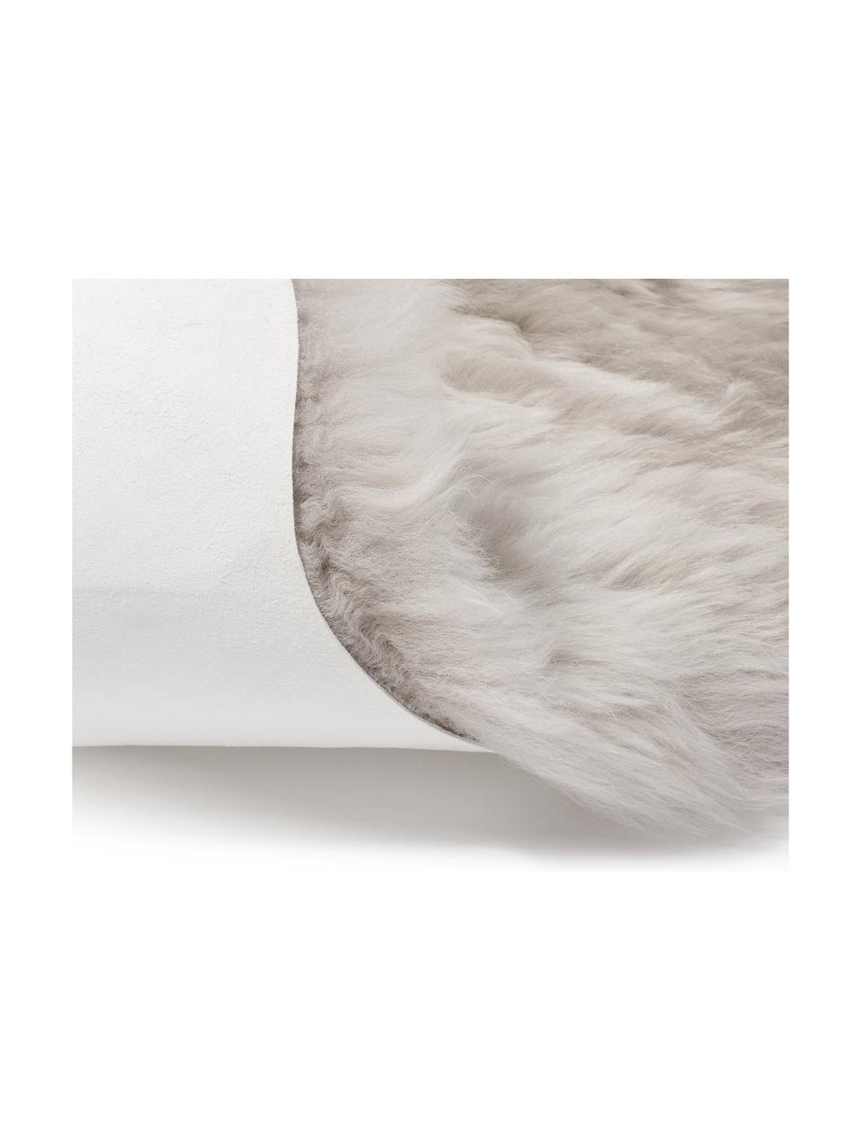 Tappeto in pelliccia di pecora Oslo, liscia, Retro: 100% pelle, rivestito sen, Beige, Larg. 60 x Lung. 180 cm