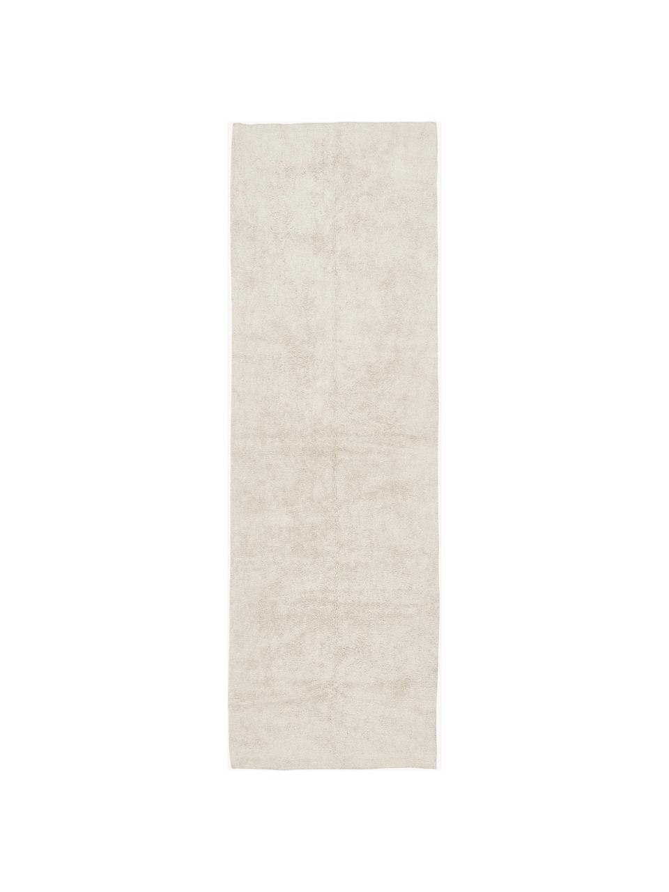 Ręcznie tuftowany chodnik z bawełny z frędzlami Daya, Kremowobiały, S 80 x D 250 cm