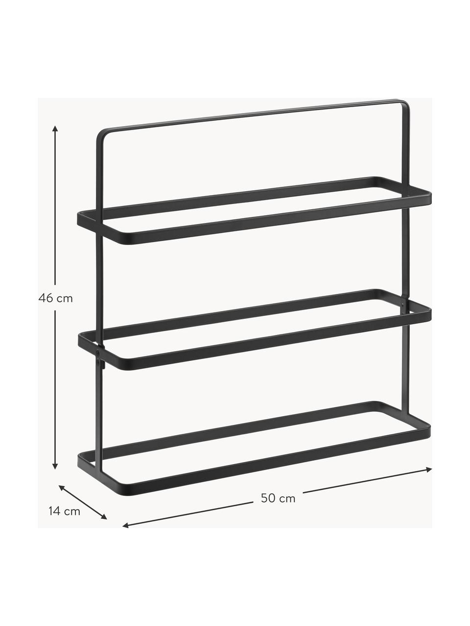 Botník z kovu Tower, Ocel s práškovým nástřikem, Černá, Š 50 cm, V 46 cm