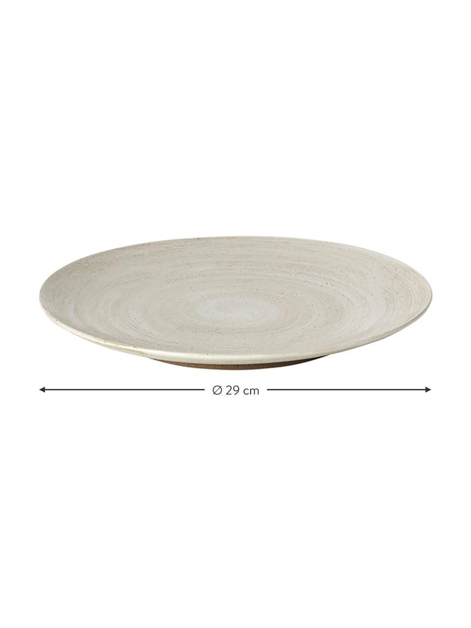 Plytký tanier z kameniny Grød, 4 ks, Kamenina, Béžová, Ø 29 cm