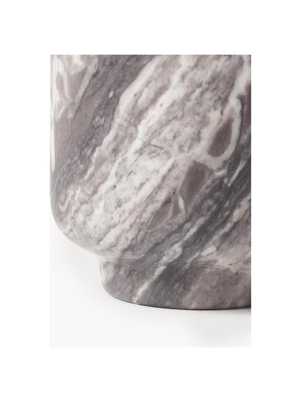 Vase en marbre Stevie, Marbre de Levanto, Gris, marbré, Ø 13 x haut. 21 cm