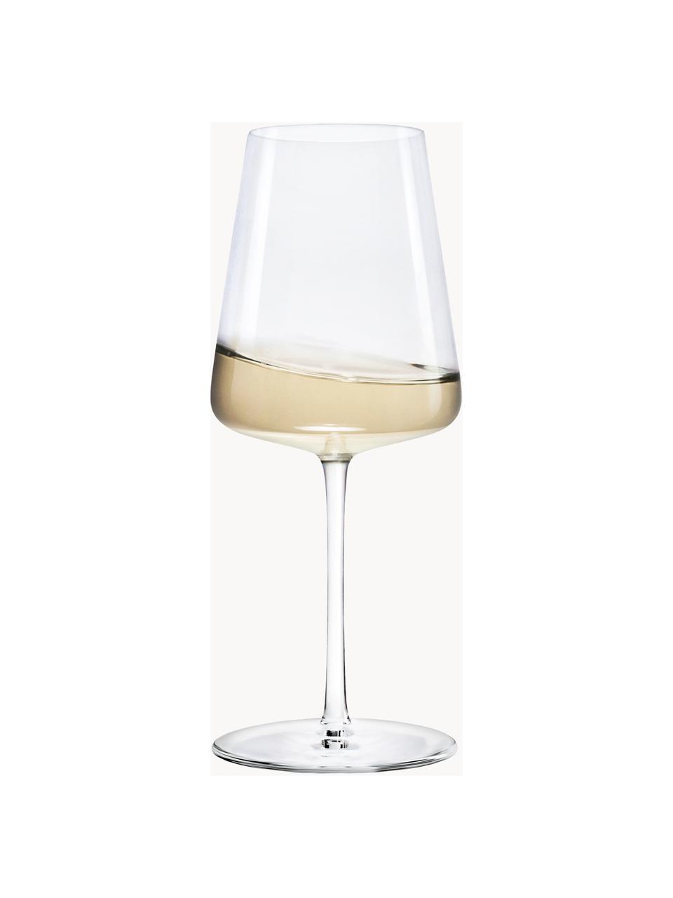 Verres à vin blanc en cristal Power, 6 pièces, Cristal, Transparent, Ø 9 x haut. 21 cm, 400 ml