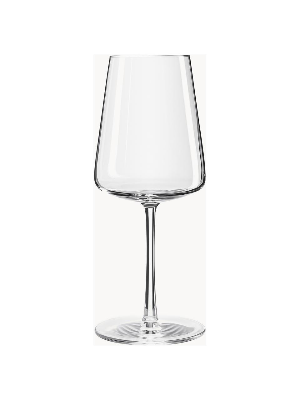 Kristallen witte wijnglazen Power in kegelvorm, 6 stuks, Kristalglas, Transparant, Ø 9 x H 21 cm, 400 ml