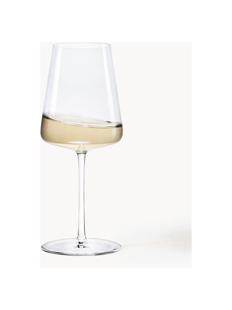 Copas de vino blanco de cristal en forma de cono Power, 6 uds., Cristal 

¡Trae el brillo del cristal a tu mesa de comedor! El cristal es excepcionalmente transparente y pesado, lo que significa que se siente valioso y al mismo tiempo tiene un buen aspecto. Además, los delicados cortes hacen de cada pieza un detalle especial, práctico y bonito., Transparente, Ø 9 x Al 21 cm, 400 ml