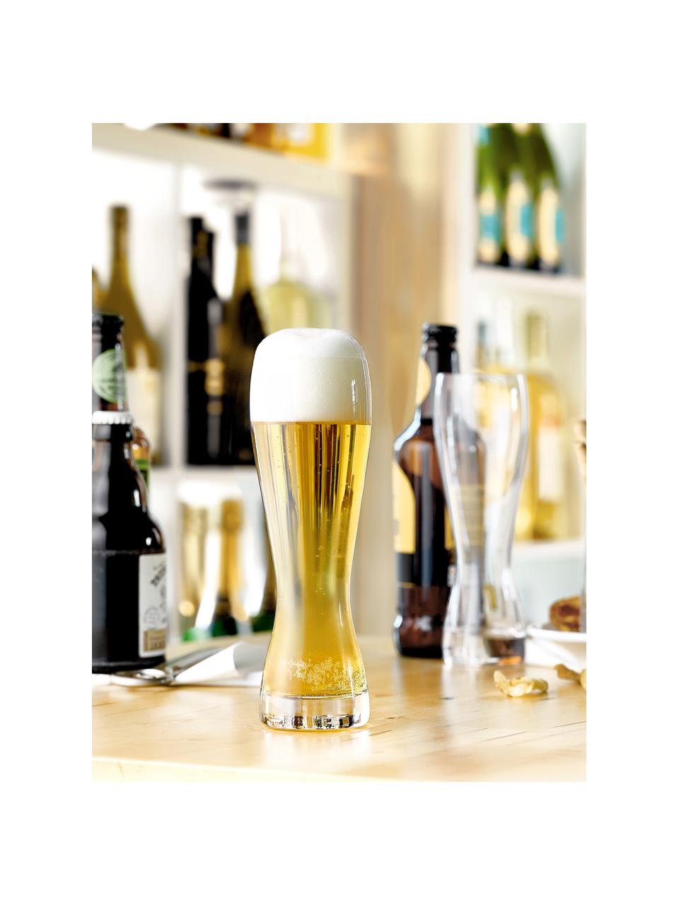 Kristall-Biergläser Grandezza, 6 Stück, Kristallglas, Transparent, Ø 8 x H 24 cm, 500 ml