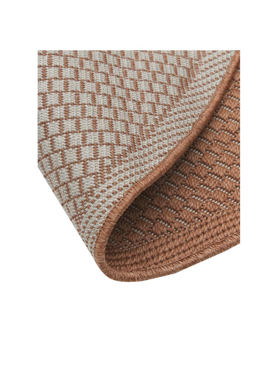 Ovale In- & outdoor vloerkleed Toronto in terracotta, 100% polypropyleen, Terracotta, B 200 x L 300 cm (maat L)