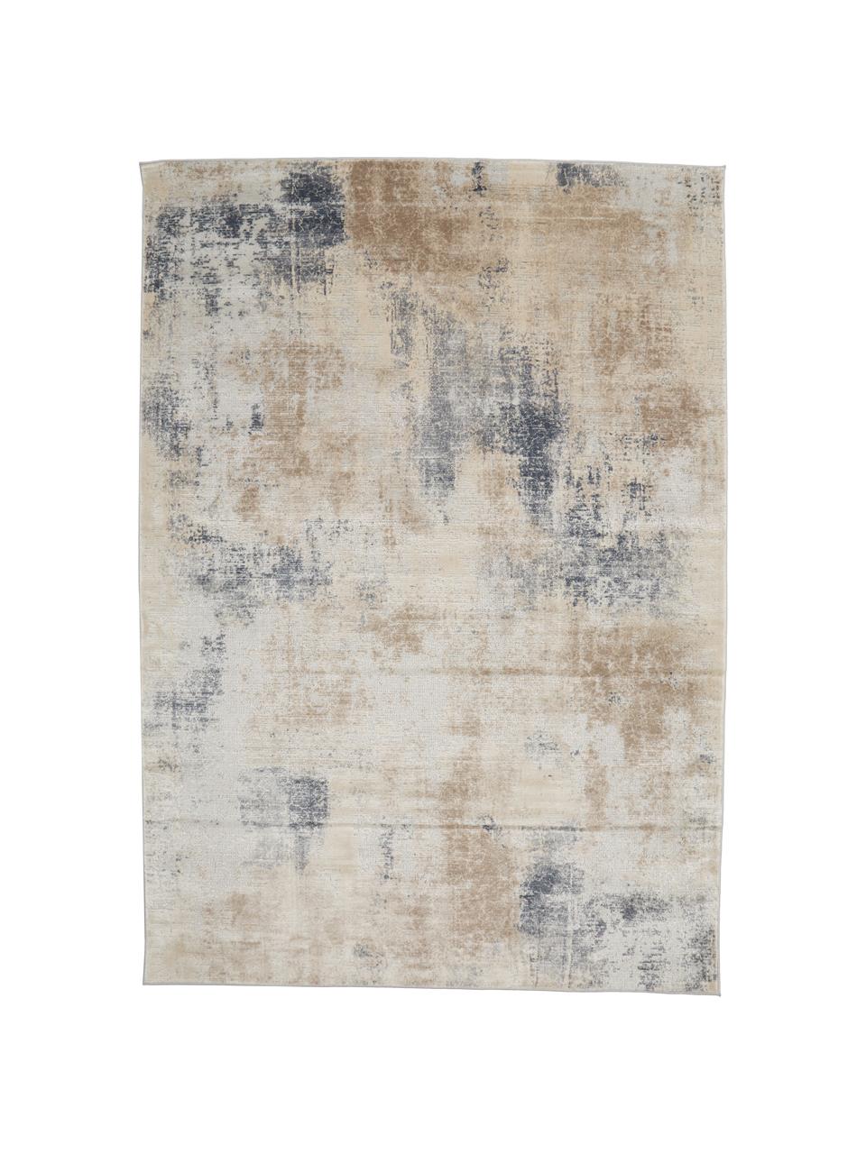 Tappeto di design beige/grigio Rustic Textures II, Retro: 50% juta, 50% lattice, Tonalità beige, grigio, Larg. 160 x Lung. 220 cm (taglia M)