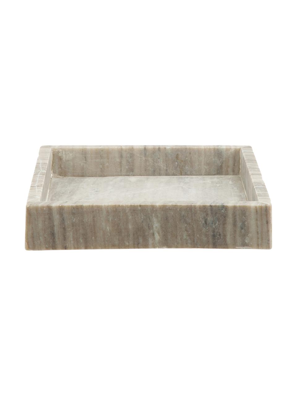 Marmor-Tablett Porter, Marmor, Taupe, B 26 x T 26 cm