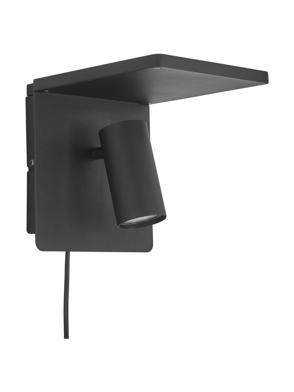 Applique murale LED avec prise secteur Chandler, Noir