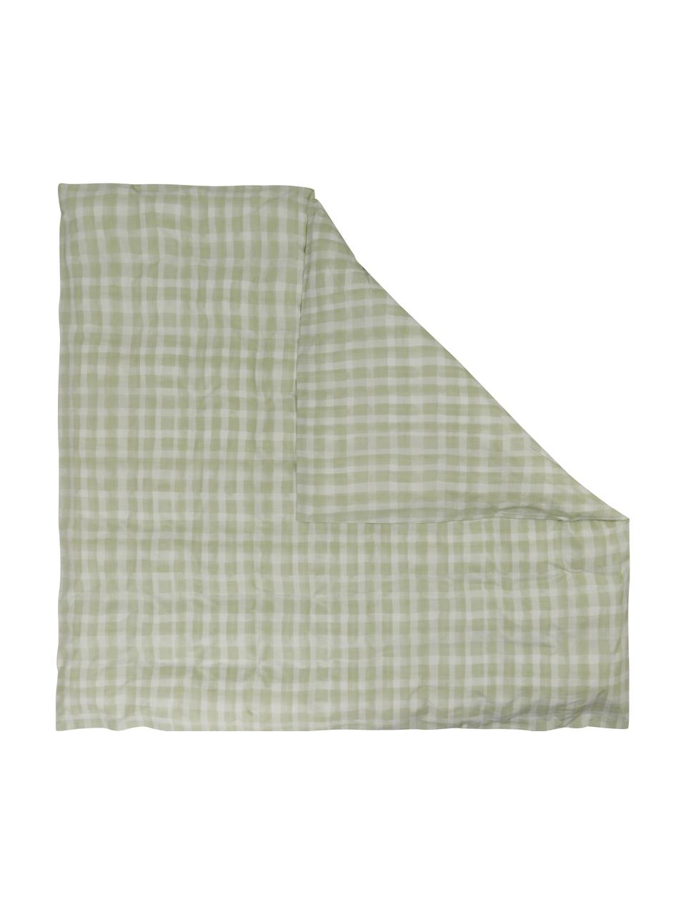 Housse de couette design en percale de coton Milène de Candice Gray, Vert menthe, 200 x 200 cm