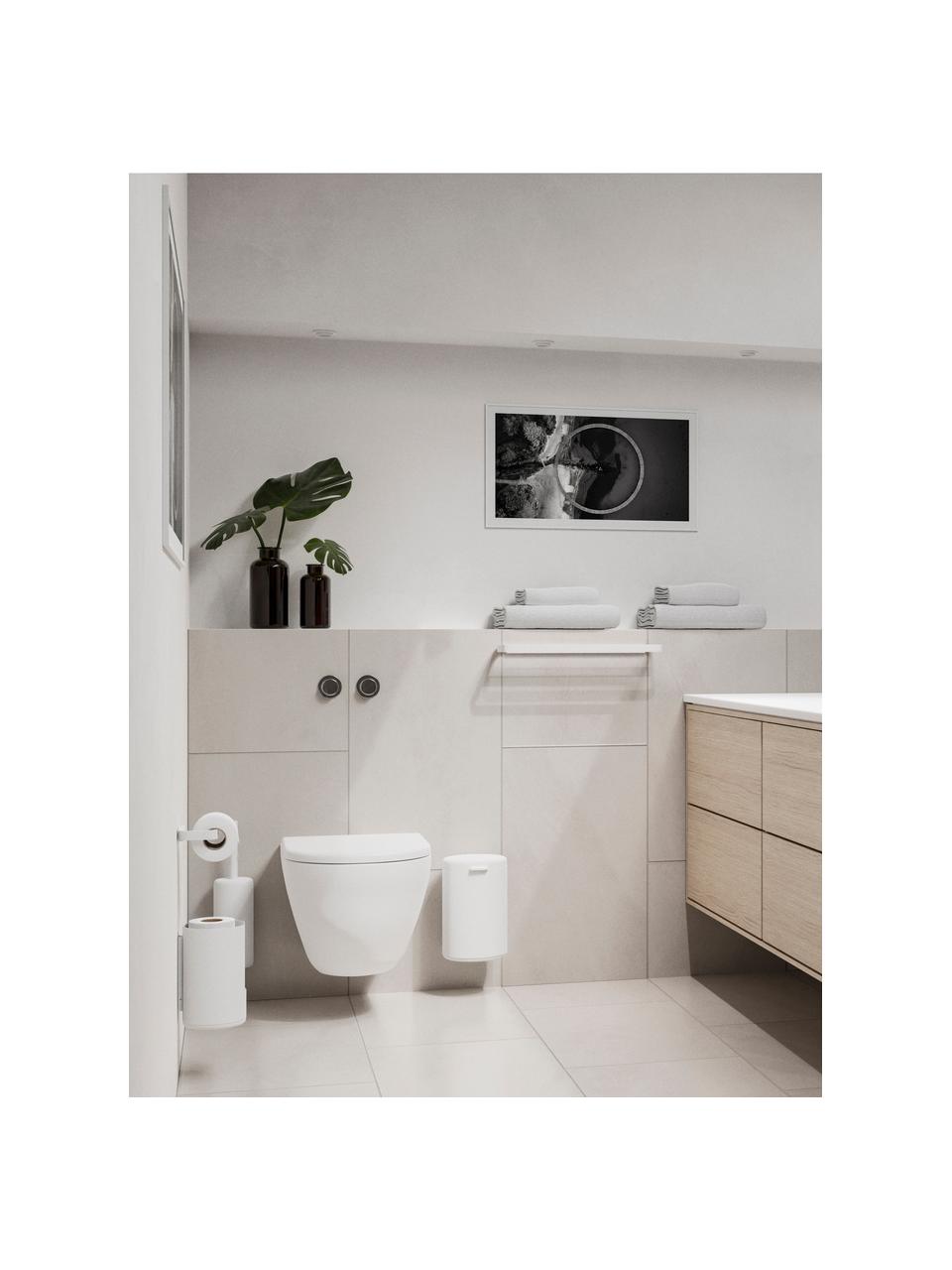 Toilettenpapierhalter Rim aus Metall zur Wandbefestigung, Aluminium, beschichtet, Weiss, H 22 cm