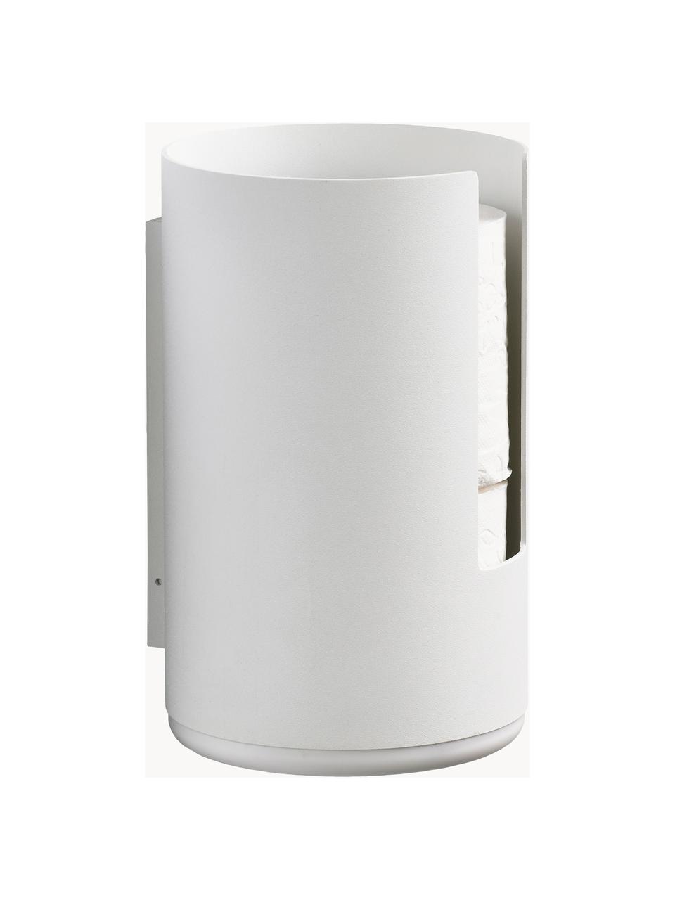 Uchwyt na papier toaletowy z metalu Rim, Aluminium powlekane, Biały, Ø 13 x W 22 cm