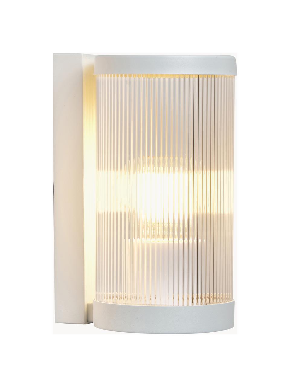 Outdoor wandlamp Coupar, Diffuser: kunststof, Wit, Ø 13 x H 25 cm