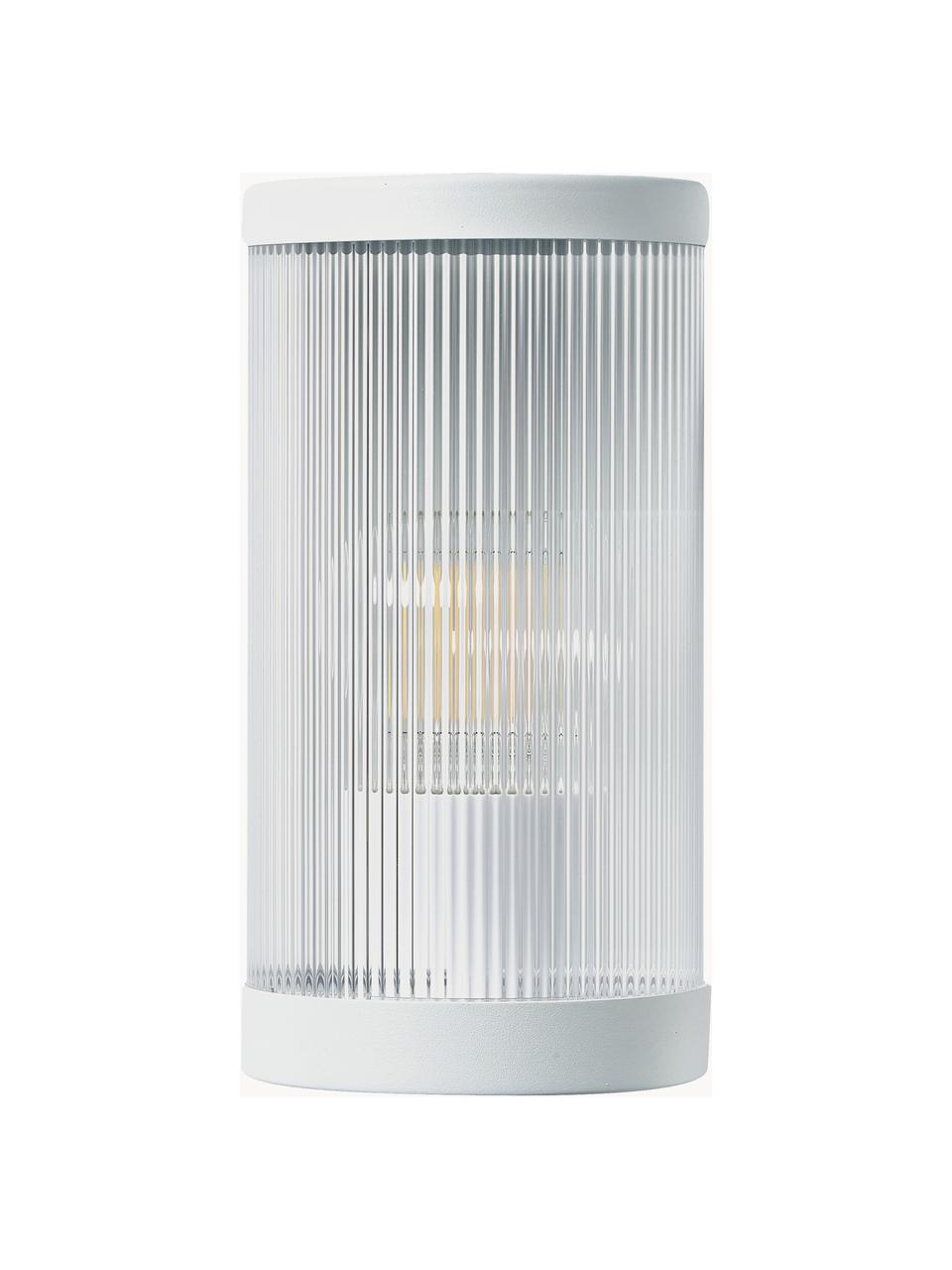 Outdoor wandlamp Coupar, Diffuser: kunststof, Wit, Ø 13 x H 25 cm