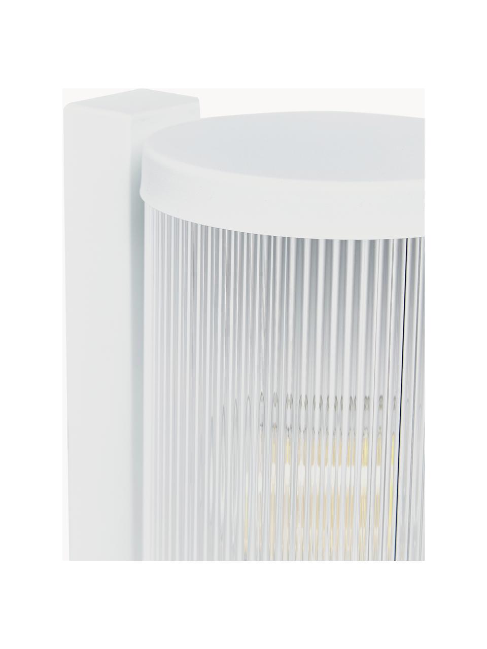 Outdoor wandlamp Coupar, Diffuser: kunststof, Wit, Ø 13 x H 25 cm