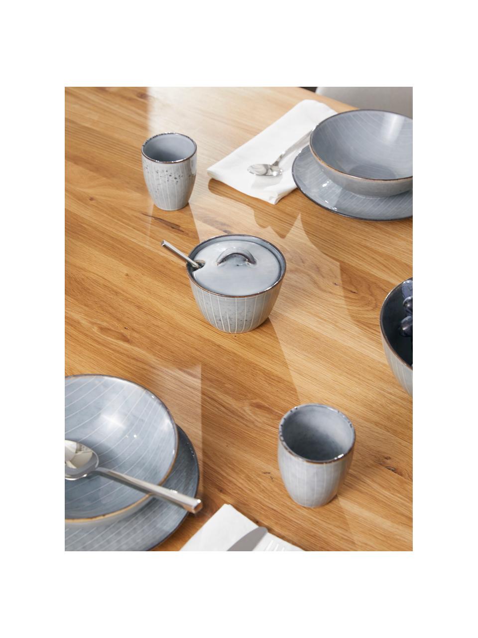 Sucrier artisanal Nordic Sea, Grès cérame, Gris-bleu, Ø 10 x haut. 7 cm