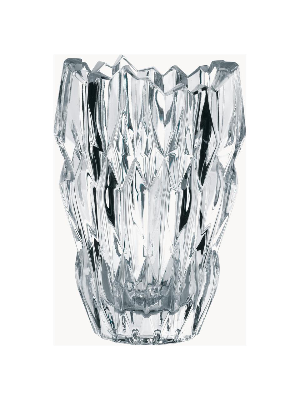 Kristallglas-Vase Quartz, H 16 cm, Kristallglas, Transparent, Ø 11 x H 16 cm