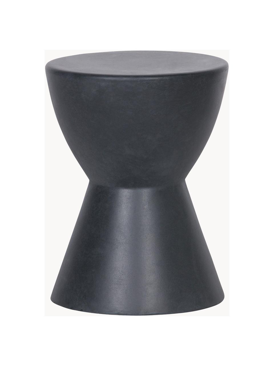 Table d'appoint de jardin ronde en béton Dover, Fibres de béton et de verre, enduites, Anthracite, Ø 35 cm