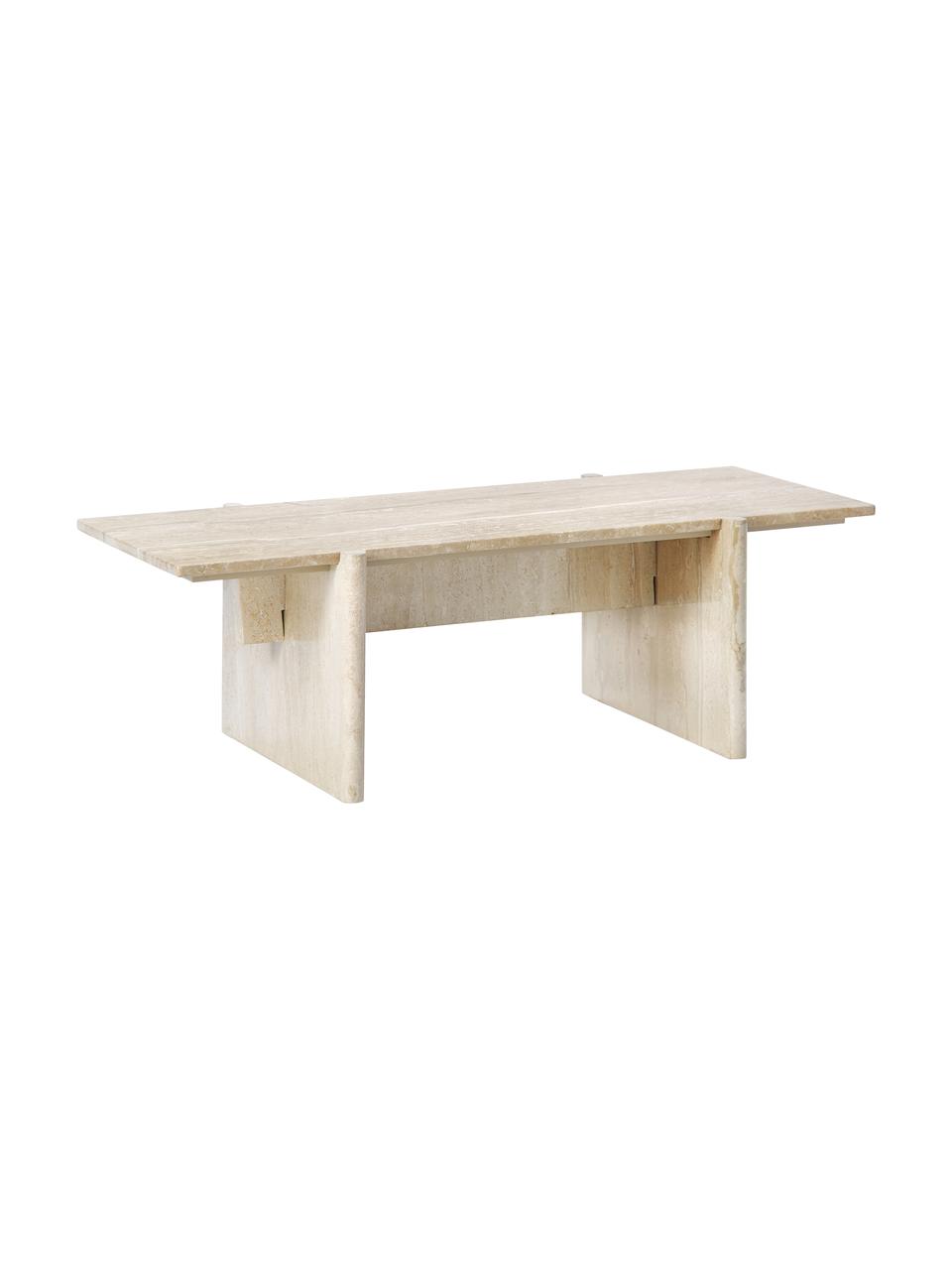 Tavolino da salotto in travertino Jovis, Travertino, legno, Larg. 100 x Alt. 33 cm