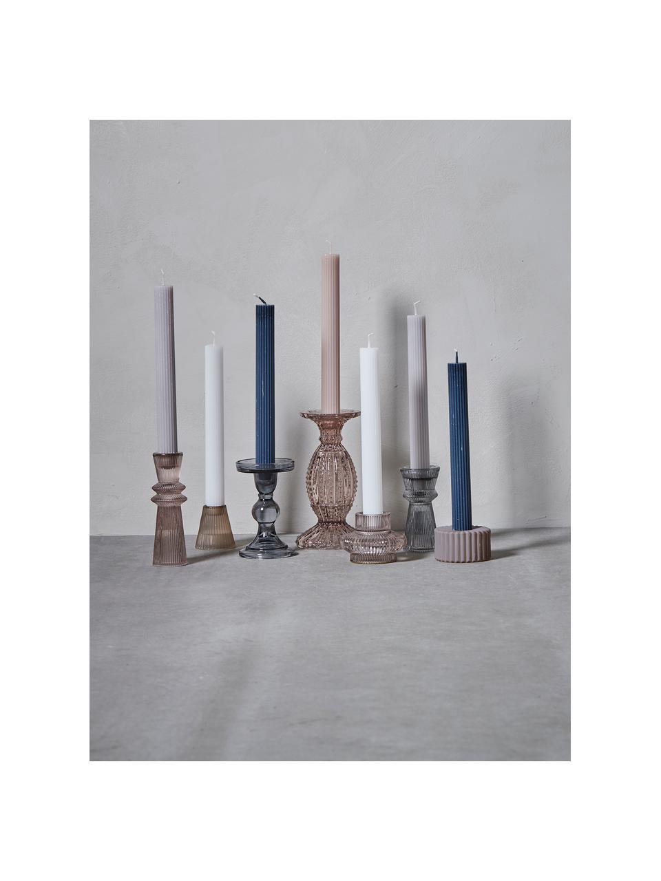 Stolní svíčky Ribbed, 2 ks, Parafínový vosk, Béžová, Ø 2 cm, V 25 cm