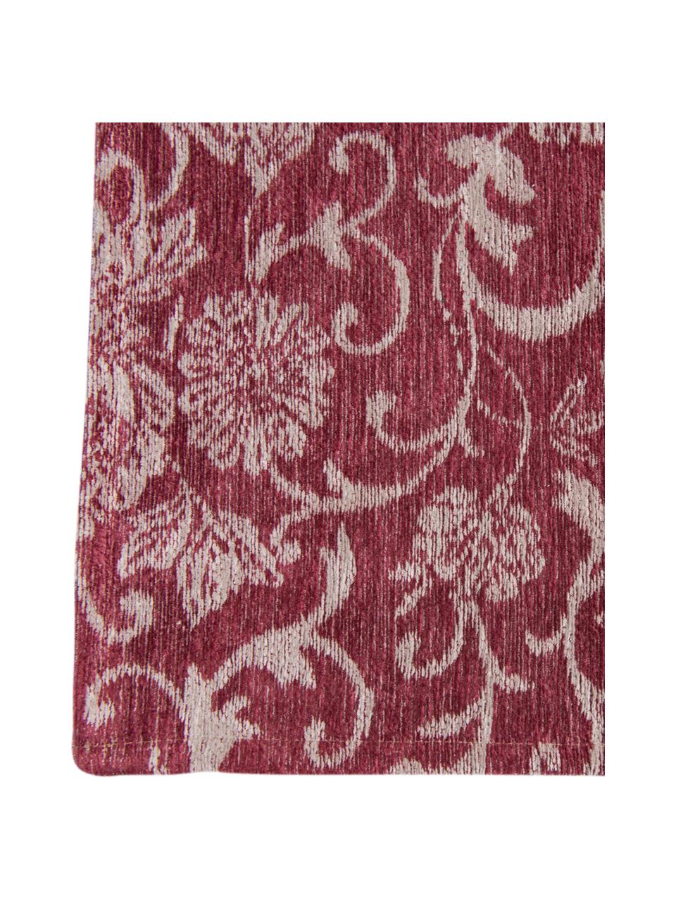 Žinylkový koberec s patchworkovým vzorem Multi, Červená, béžová, černá