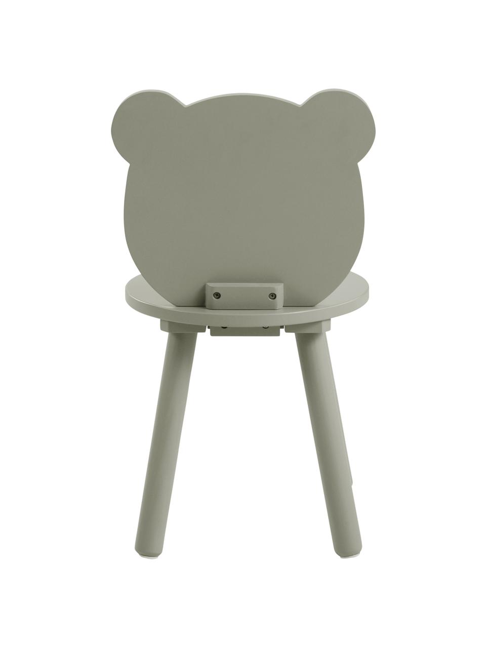 Sillas infantiles de madera Beary, 2 uds., Madera de pino, tablero de fibras de densidad media (MDF), pintado, Verde, An 30 x Al 58 cm