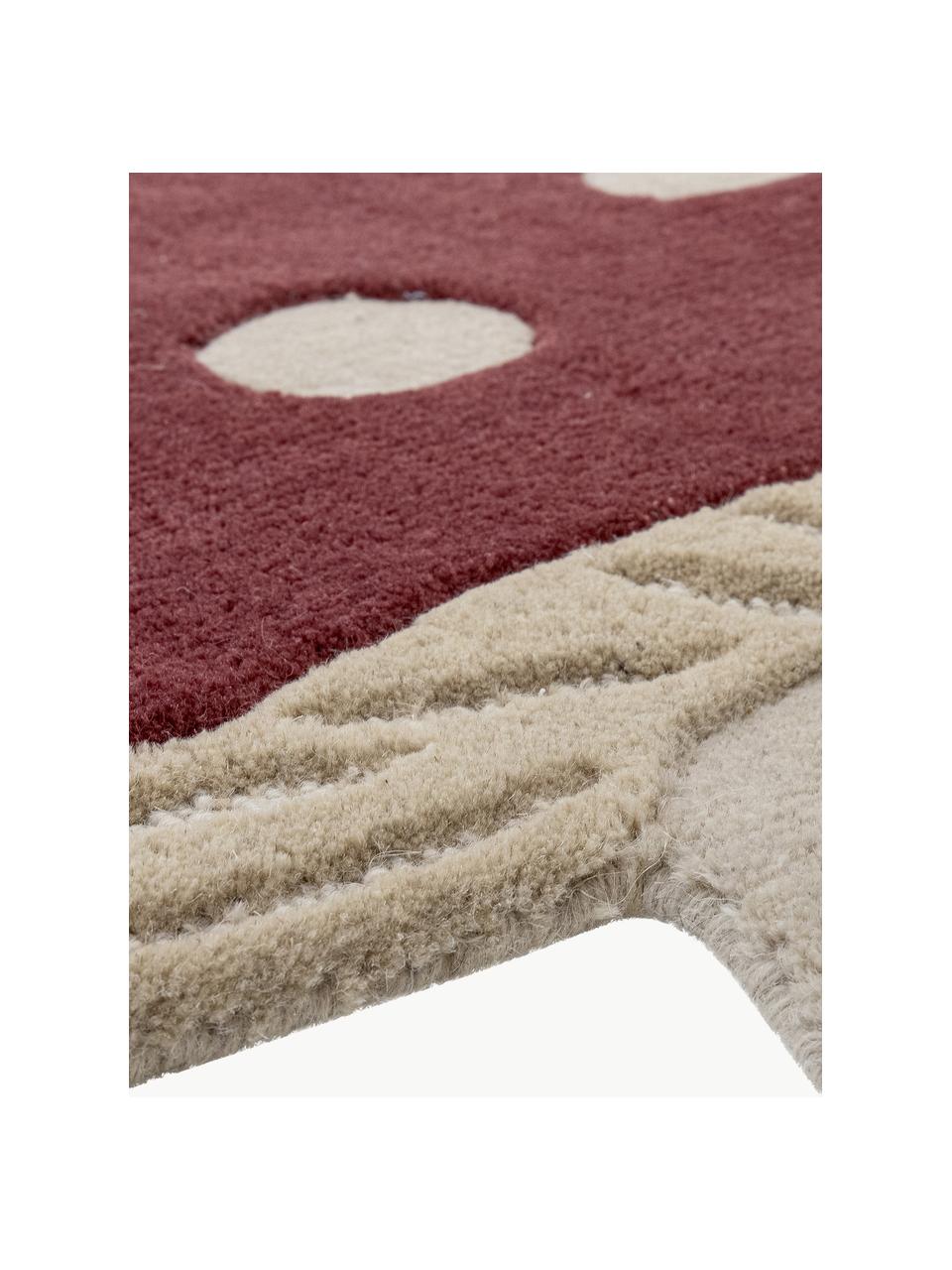 Tapis en laine pour enfant Mushroom, 100 % laine

Les tapis en laine peuvent perdre des fibres lors des premières semaines et des peluches peuvent se former, ce phénomène est naturel et diminue à mesure de votre usage et du temps, Lie de vin, beige, larg. 85 x long. 90 cm (taille XS)