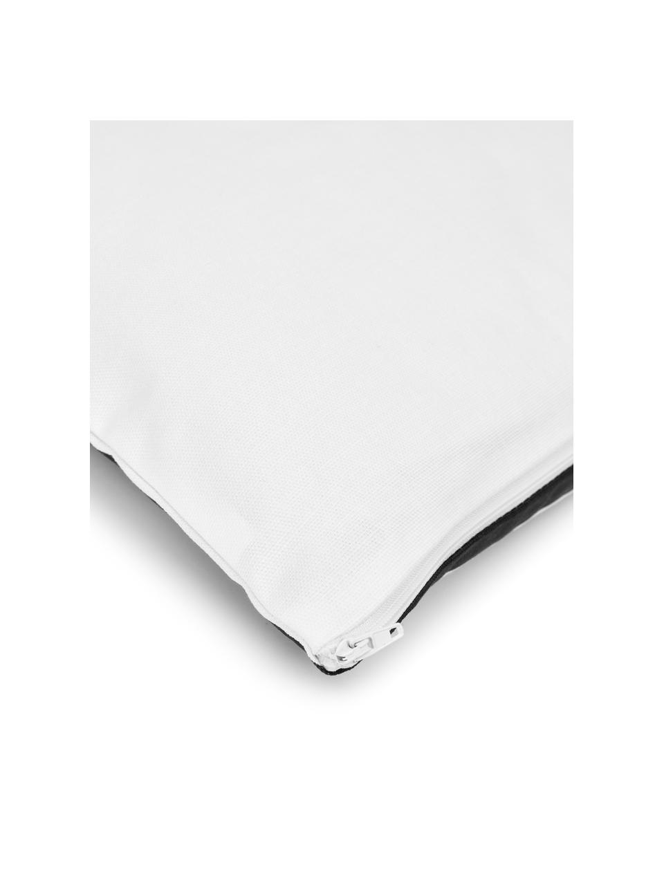 Federa arredo in cotone nero/bianco con motivo grafico Zahra, 100% cotone, Bianco, nero, Larg. 45 x Lung. 45 cm