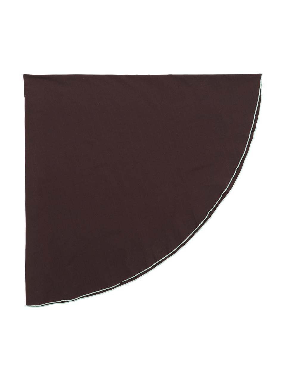 Nappe ronde Wilhelmina, 100 % coton, Brun foncé, 6-8 personnes (Ø 200 cm)