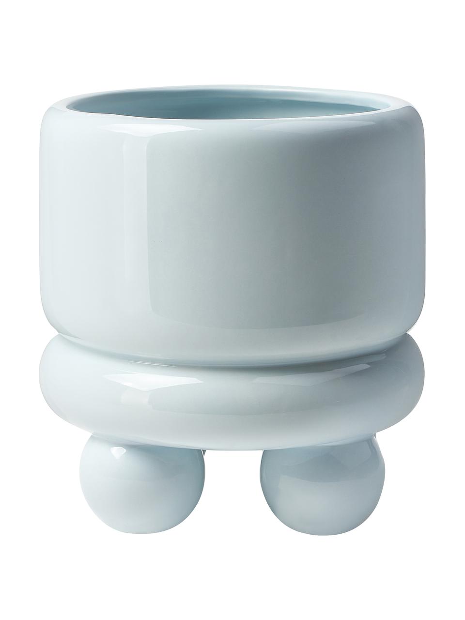 Cache-pot Bryn, Grès cérame, Bleu ciel, Ø 20 x haut. 25 cm