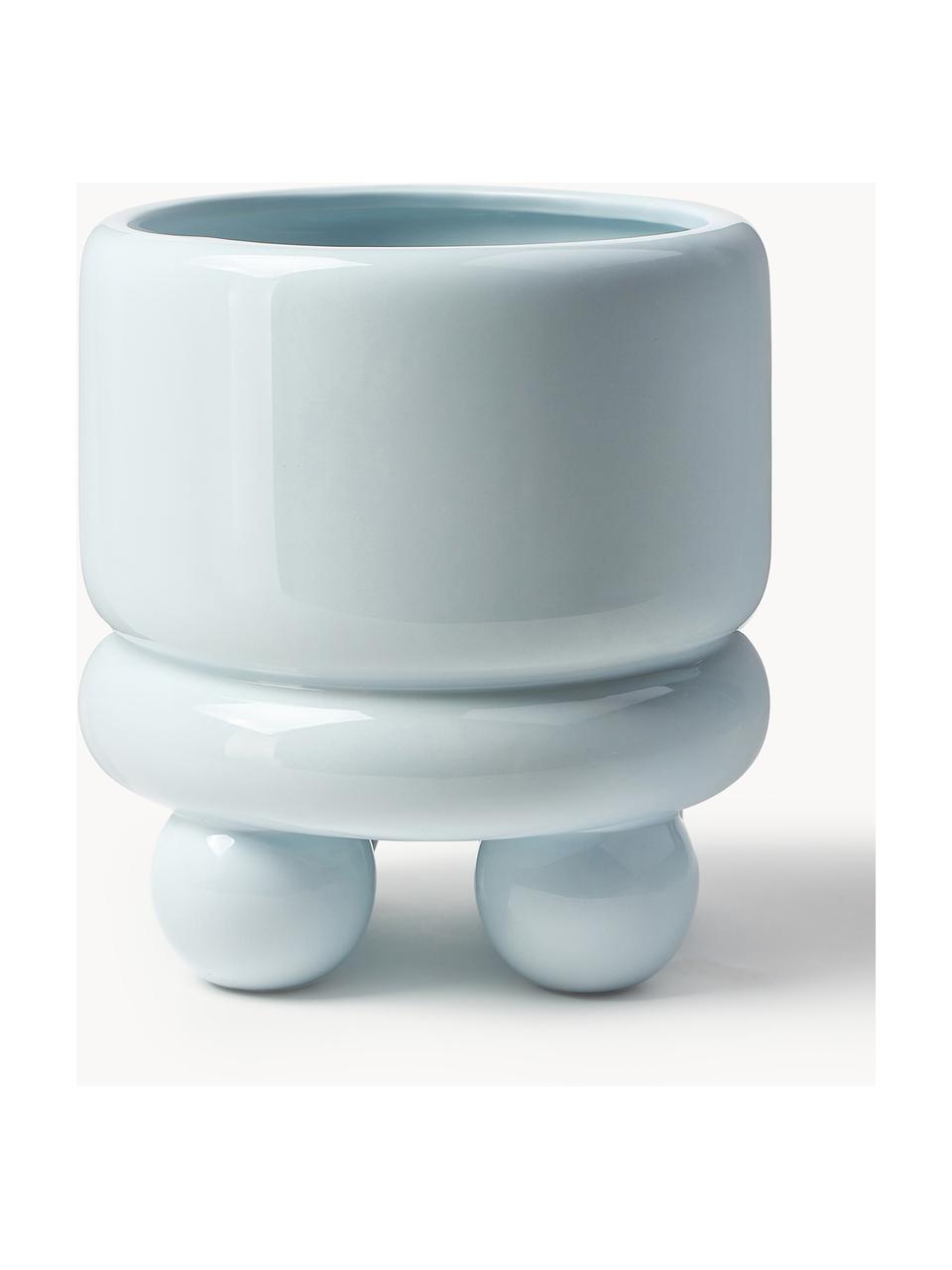 Jarrón de diseño Caria, Porcelana, Blanco mate, Ø 23 x Al 25 cm